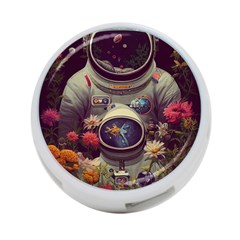 Astronaut Universe Planting Flowers Cosmos Art 4-port Usb Hub (two Sides) by Pakemis