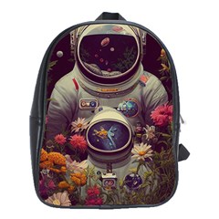 Astronaut Universe Planting Flowers Cosmos Art School Bag (xl) by Pakemis