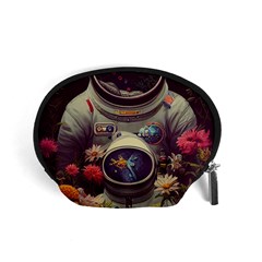 Astronaut Universe Planting Flowers Cosmos Art Accessory Pouch (small) by Pakemis