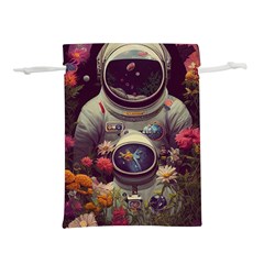 Astronaut Universe Planting Flowers Cosmos Art Lightweight Drawstring Pouch (s) by Pakemis