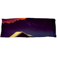 Cabin Mountains Snow Sun Winter Dusk Body Pillow Case Dakimakura (two Sides) by Pakemis