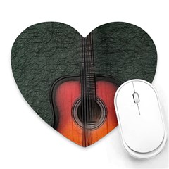 Guitar Ropes Music Instrument Sound Melody Heart Mousepad by Pakemis