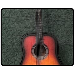 Guitar Ropes Music Instrument Sound Melody Fleece Blanket (medium) by Pakemis