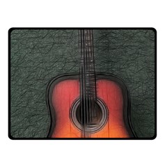 Guitar Ropes Music Instrument Sound Melody Fleece Blanket (small) by Pakemis