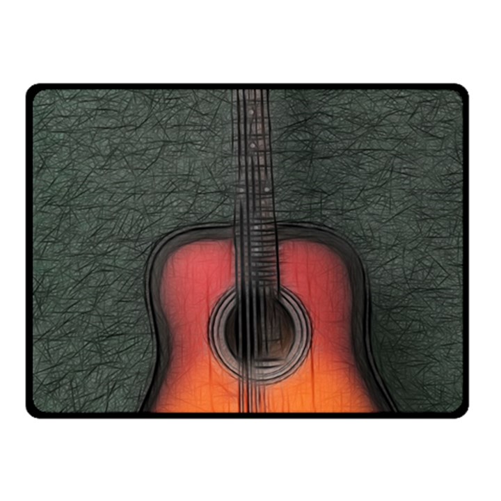 Guitar Ropes Music Instrument Sound Melody Double Sided Fleece Blanket (Small)