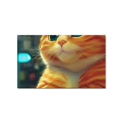 Cute Cat Cat Feline 3d Sticker (rectangular)