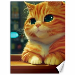 Cute Cat Cat Feline 3d Canvas 36  X 48  by Pakemis