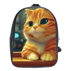 Cute Cat Cat Feline 3d School Bag (large) by Pakemis