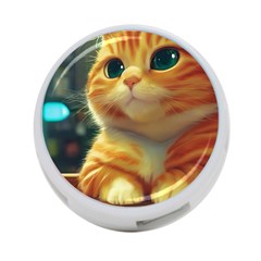 Cute Cat Cat Feline 3d 4-port Usb Hub (one Side) by Pakemis