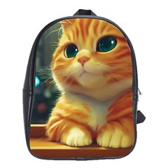 Cute Cat Cat Feline 3d School Bag (xl) by Pakemis