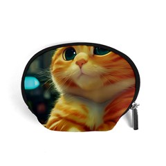 Cute Cat Cat Feline 3d Accessory Pouch (small) by Pakemis