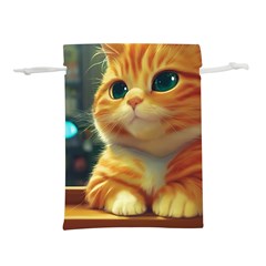 Cute Cat Cat Feline 3d Lightweight Drawstring Pouch (s) by Pakemis