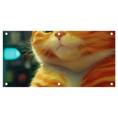 Cute Cat Cat Feline 3d Banner And Sign 4  X 2  by Pakemis