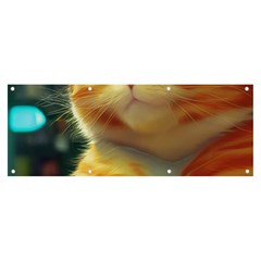 Cute Cat Cat Feline 3d Banner And Sign 8  X 3  by Pakemis