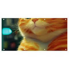 Cute Cat Cat Feline 3d Banner And Sign 8  X 4  by Pakemis