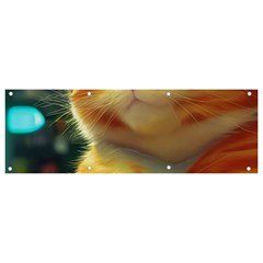 Cute Cat Cat Feline 3d Banner And Sign 9  X 3  by Pakemis