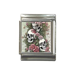 Skulls Roses Wallpaper Garden Artwork Italian Charm (13mm)