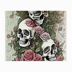 Skulls Roses Wallpaper Garden Artwork Small Glasses Cloth by Pakemis