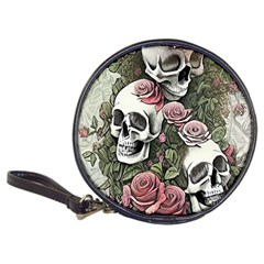 Skulls Roses Wallpaper Garden Artwork Classic 20-cd Wallets by Pakemis