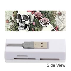 Skulls Roses Wallpaper Garden Artwork Memory Card Reader (stick) by Pakemis