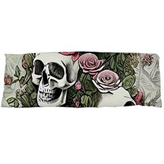 Skulls Roses Wallpaper Garden Artwork Body Pillow Case (dakimakura) by Pakemis