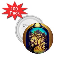 Flask Bottle Tree In A Bottle Perfume Design 1 75  Buttons (100 Pack)  by Pakemis