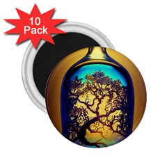 Flask Bottle Tree In A Bottle Perfume Design 2 25  Magnets (10 Pack)  by Pakemis