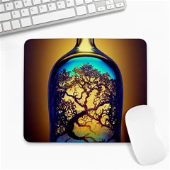 Flask Bottle Tree In A Bottle Perfume Design Large Mousepad by Pakemis