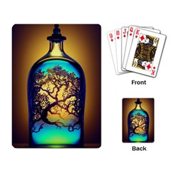 Flask Bottle Tree In A Bottle Perfume Design Playing Cards Single Design (rectangle) by Pakemis