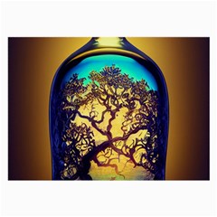 Flask Bottle Tree In A Bottle Perfume Design Large Glasses Cloth (2 Sides) by Pakemis