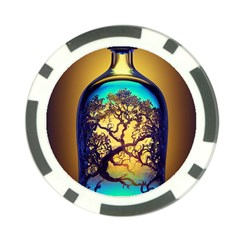 Flask Bottle Tree In A Bottle Perfume Design Poker Chip Card Guard by Pakemis