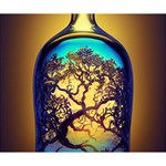 Flask Bottle Tree In A Bottle Perfume Design Deluxe Canvas 14  x 11  (Stretched) 14  x 11  x 1.5  Stretched Canvas