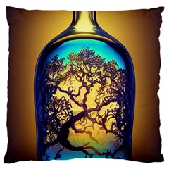 Flask Bottle Tree In A Bottle Perfume Design Large Cushion Case (two Sides) by Pakemis