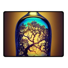 Flask Bottle Tree In A Bottle Perfume Design Double Sided Fleece Blanket (small) by Pakemis