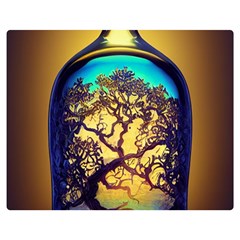 Flask Bottle Tree In A Bottle Perfume Design Double Sided Flano Blanket (medium) by Pakemis