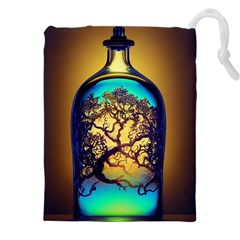 Flask Bottle Tree In A Bottle Perfume Design Drawstring Pouch (4xl) by Pakemis