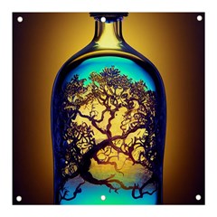 Flask Bottle Tree In A Bottle Perfume Design Banner And Sign 3  X 3  by Pakemis