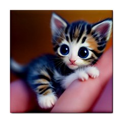 Cute Kitten Kitten Animal Wildlife 3d Tile Coaster by Pakemis