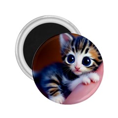 Cute Kitten Kitten Animal Wildlife 3d 2 25  Magnets by Pakemis