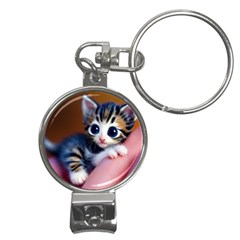 Cute Kitten Kitten Animal Wildlife 3d Nail Clippers Key Chain