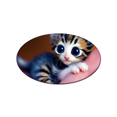 Cute Kitten Kitten Animal Wildlife 3d Sticker Oval (10 Pack) by Pakemis