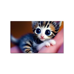 Cute Kitten Kitten Animal Wildlife 3d Sticker Rectangular (100 Pack) by Pakemis