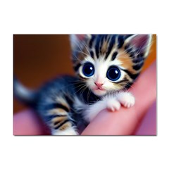 Cute Kitten Kitten Animal Wildlife 3d Sticker A4 (10 Pack)