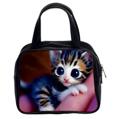 Cute Kitten Kitten Animal Wildlife 3d Classic Handbag (two Sides) by Pakemis