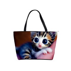 Cute Kitten Kitten Animal Wildlife 3d Classic Shoulder Handbag by Pakemis