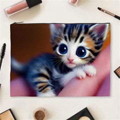 Cute Kitten Kitten Animal Wildlife 3d Cosmetic Bag (xl) by Pakemis