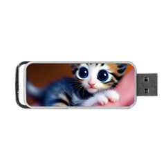 Cute Kitten Kitten Animal Wildlife 3d Portable Usb Flash (two Sides) by Pakemis