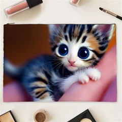 Cute Kitten Kitten Animal Wildlife 3d Cosmetic Bag (xxl) by Pakemis