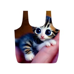 Cute Kitten Kitten Animal Wildlife 3d Full Print Recycle Bag (s) by Pakemis