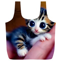 Cute Kitten Kitten Animal Wildlife 3d Full Print Recycle Bag (xxxl) by Pakemis